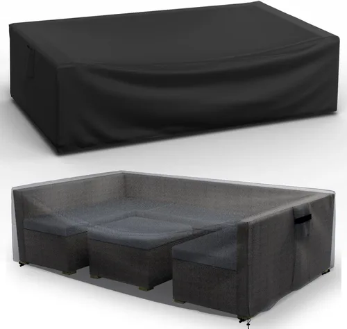 Miniatura 11 de Funda impermeable para muebles de exterior, funda modular para exteriores, fundas rectangulares para patio para juego de muebles de exterior, 110" L