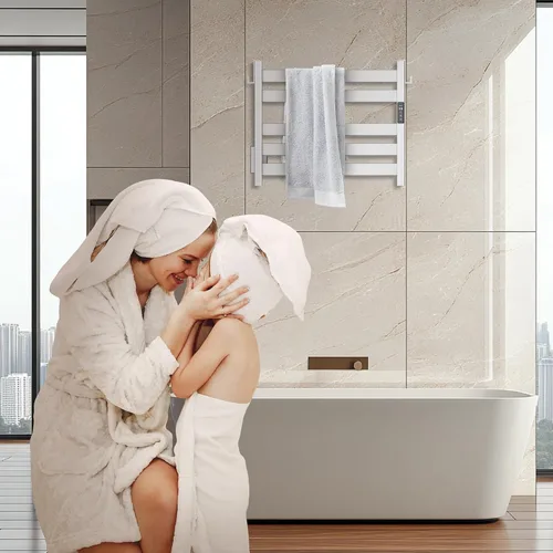 Miniatura 5 de K&KALONZO EL18SL - Toallero térmico de 5 bares, montaje en pared, calor rápido en 2 minutos, EL18SL Brushed, Fast Heat(122°F in 2 Min), Built-in