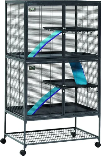 Miniatura 7 de Jaula para hurón MidWest Homes for Pets, modelo Deluxe Ferret Nation, Nación Hurón, Platino/Gris