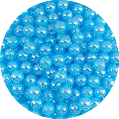 Miniatura 7 de Jmassyang 200 cuentas de perlas brillantes de 0.394 pulgadas (0.394 in), color AB, redondas, de plástico, acrílico, espaciador, manualidades