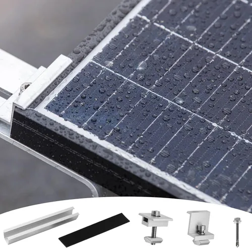 Miniatura 6 de Soportes de montaje en panel solar, soportes Z de aluminio ligero de 4.7 in, para soporte de panel solar, placa trapezoidal, montaje en techo plano