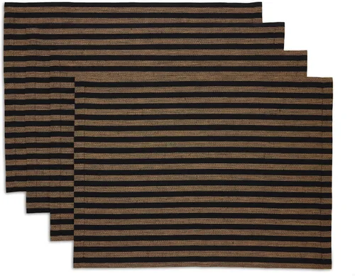 Miniatura 13 de Solino Home Amalfi - Manteles individuales a rayas, de 14 x 19 pulgadas, juego de 4 unidades, tela natural, lino europeo, 100 % lino puro, hechos a