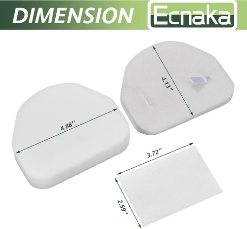 Miniatura 4 de Paquete de 3 filtros de espuma y fieltro de repuesto para Shark Navigator NV100, NV100C, NV100 26, NV105, NV105 26, NV106, UV300, NV450, NV480