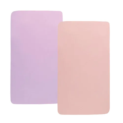 Miniatura 33 de Juego de sábanas de moisés, paquete de 2 sábanas bajeras ajustadas, elásticas, ultra suaves, para colchón de cuna rectangular ovalada de reloj
