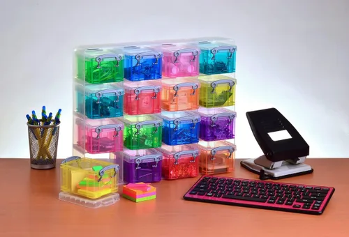 Miniatura 2 de Really Useful Box Caja organizadora de plástico transparente y surtido de 16 x 0,14 litros