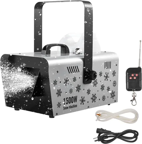 Miniatura 19 de VEVOR Máquina de nieve de 800 W con 9 luces LED RGB y control remoto, efecto de nieve de alto rendimiento para Navidad, Halloween, boda, fiestas