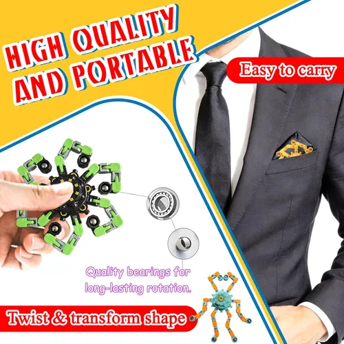 Miniatura 3 de 15 piezas de juguetes giratorios para ansiedad, regalos de fiesta, premios para niños, adultos, niños y niñas, robot transformable para aliviar