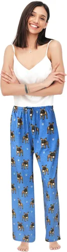 Miniatura 4 de Pet Lover Pantalones de pijama Nueva mezcla de algodón Todas las estaciones Pantalones de descanso de ajuste cómodo para mujeres y hombres 27