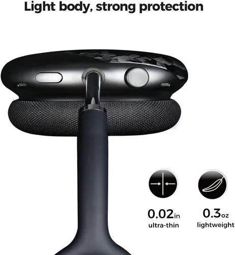 Miniatura 4 de MONOCARBON Funda de fibra de carbono real para Airpods Max (2024 y 2020), cubierta dura protectora de grado militar para auriculares Apple Airpods