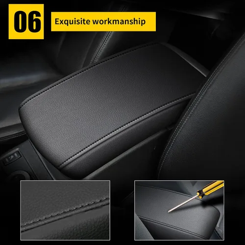 Miniatura 7 de AOMSAZTO Funda de reposabrazos para Civic Honda 2012-2015, color negro, almohadilla de consola central para Civic