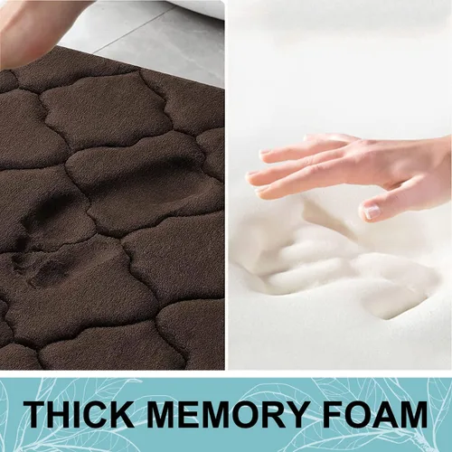 Miniatura 3 de Olanly - Alfombra de baño de espuma viscoelástica, ultra suave, antideslizante y absorbente, lavable a máquina, cómoda, gruesa alfombra de baño