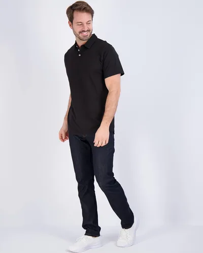 Miniatura 20 de Real Essentials Paquete de 3: Polo de manga corta de algodón para hombre, de secado rápido, transpirable, (disponible en tallas grandes y altas)