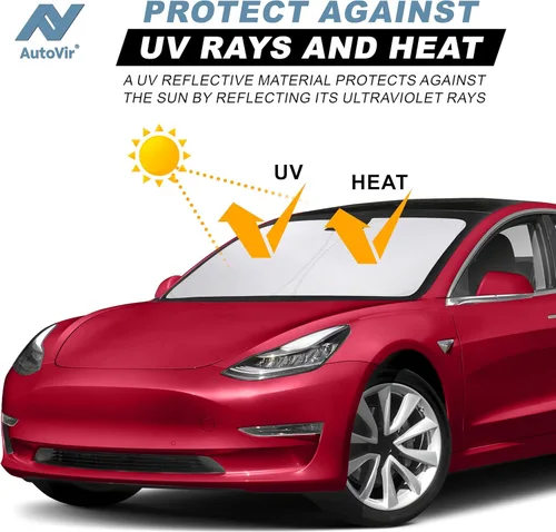 Miniatura 6 de Autovir Parasol para parabrisas para Tesla Model 3 2017-2024, 2025 2026, 2026, Tesla Model 3 2020-2024 2025 2026, parasol plegable, protección