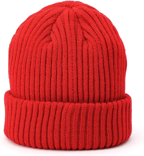Miniatura 3 de Tommy Hilfiger Sombrero de puño acanalado para mujer, Rojo primario