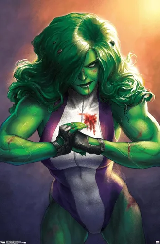 Miniatura 11 de Trends International Marvel Comics - She-Hulk - Totally Awesome Hulk - Póster de pared con portada #4, 14.725 x 22.375 pulgadas, versión enmarcada