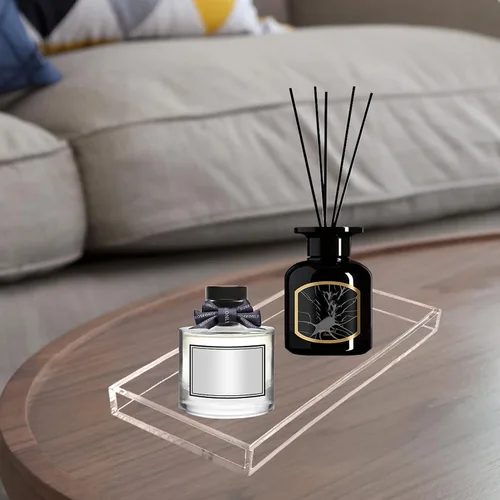 Miniatura 3 de Bandeja de acrílico Bigfety para organizar, bandejas de baño transparentes para mostrador, escritorio, cómoda