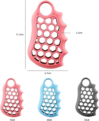 Miniatura 7 de Fortalecedor de agarre de mano, 1 ejercitador de agarre de antebrazo, diseño de panal de abeja, agarre de silicona para aliviar el estrés