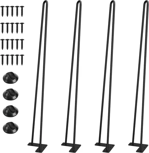 Miniatura 14 de SMARTSTANDARD Patas de muebles de horquilla de alta resistencia de 4 pulgadas, proyectos de bricolaje de metal para el hogar para soporte de TV
