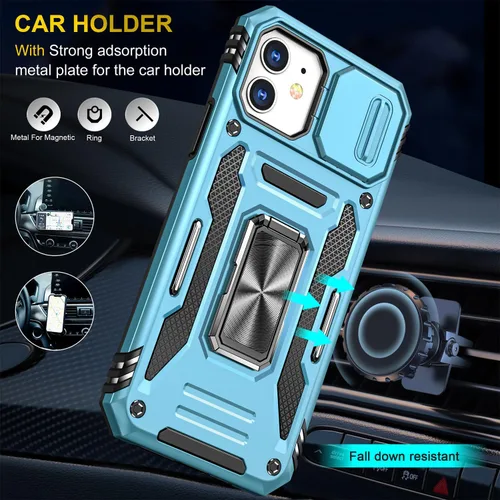 Miniatura 63 de Funda para iPhone 13 Pro con funda para cámara, con soporte de anillo para soporte, con función de montaje magnético para automóvil, para iPhone 13