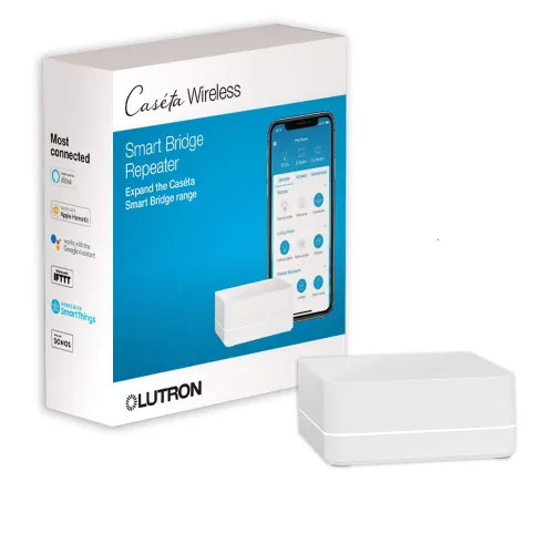 Lutron Caseta - Repetidor inteligente de hub de iluminación inteligente, expande el alcance de Caseta hasta 60 pies, funciona con Alexa, Apple