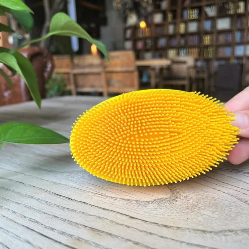 Miniatura 2 de Cepillo sensorial prémium para niños o autismo, limpiador corporal de silicona suave, cepillos sensoriales 2 en 1 para terapia ocupacional, esponja
