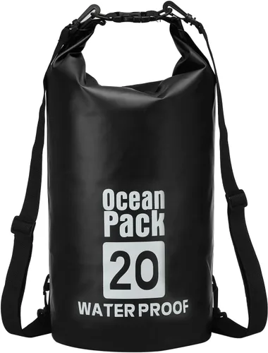 Miniatura 11 de Bolsa seca impermeable, 5 L, ajuste para mujeres y hombres, bolsas a prueba de agua, mochila flotante ligera de almacenamiento en seco con silbato