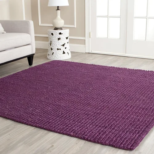 Miniatura 52 de SAFAVIEH Alfombra 9x12 - Colección de fibra natural - Grande - Marrón, Yute hecho a mano, estilo granja, textura gruesa de pelo grueso (NF447D)