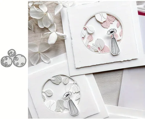 Miniatura 10 de Lapoo Troquel de corte de metal para álbumes de recortes, plantillas duraderas para álbumes de recortes, álbumes de fotos, tarjetas de papel
