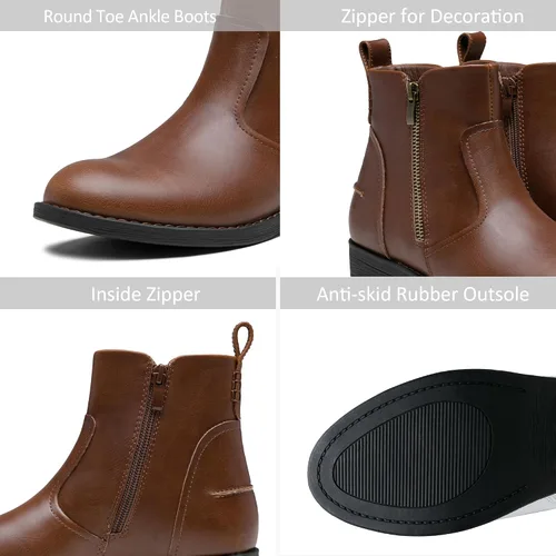 Miniatura 3 de Jeossy Botines 9008 para mujer, con cremallera, casuales, para otoño, para mujer