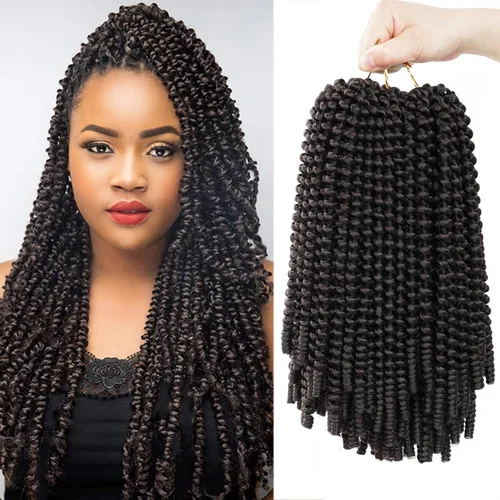 Miniatura 63 de Beyond Beauty Cabello de Ganchillo Spring Twist 90 hebras 8 pulgadas Spring Twists Esponjosas Trenzado, Trenzas de Ganchillo Spring Twist Bomb Twist