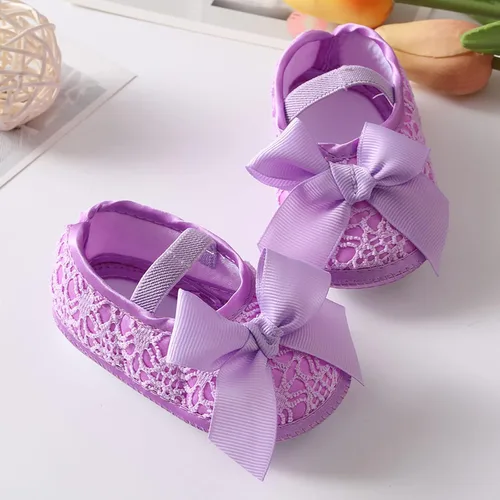 Miniatura 5 de Prewalker - Zapatos deportivos para recién nacidos suaves de princesa zapatos planos de piel sintética zapatos para caminar