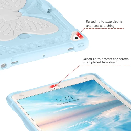 Miniatura 5 de YINLAI Funda para iPad de 9ª, 8ª y 7ª generación de 10.2 pulgadas, iPad Air de 3ª generación con soporte para lápiz y soporte para lápices