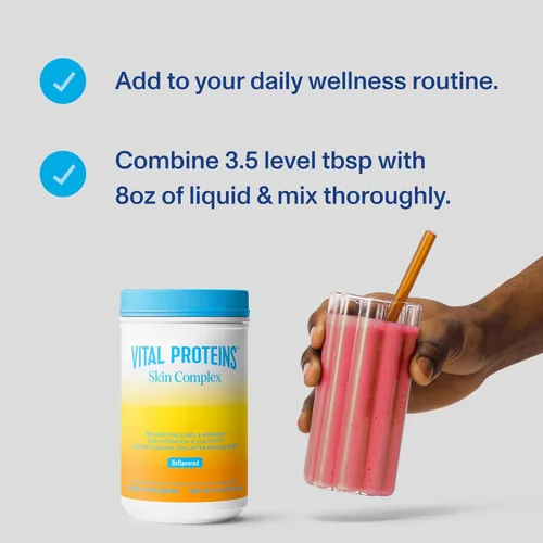Miniatura 9 de Vital Proteins Péptidos de colágeno para mujeres - 20 g de colágeno hidrolizado, vitamina C, ácido hialurónico, reduce líneas finas y arrugas