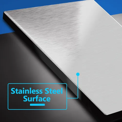 Miniatura 3 de LIDER Placa de pared de metal sin tornillos en blanco, resistente a la temperatura y a los impactos, acero inoxidable 304, mejora de decoración