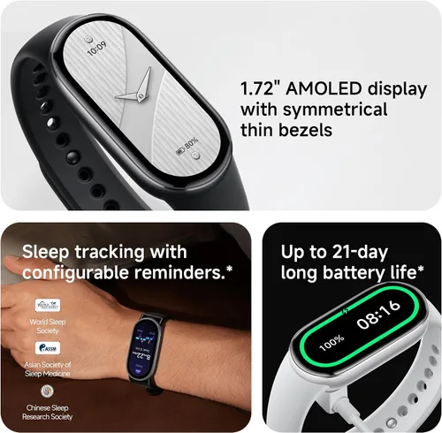 Miniatura 3 de XIAOMI Mi Smart Watch Band 10, 5ATM, impermeable, rastreador de pasos de fitness, reloj inteligente digital deportivo, correa de salud para hombres