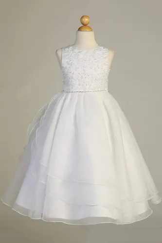 Miniatura 3 de Vestidos de Primera Comunión para Niñas 7-16 Vestido de Santa Comunión Blanco Vestidos de Primera Comunión para Niñas Plus