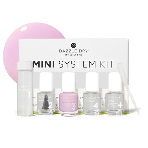 Miniatura 10 de Dazzle Dry Mini Kit Sistema de 4 Pasos - Carnival Coral, un coral brillante y contundente de cobertura completa. Crema de cobertura completa.
