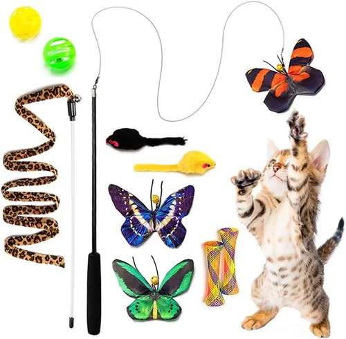 Miniatura 9 de AWOOF Juguetes de hierba gatera para gatos de interior, paquete de 6 juguetes masticables para gatos, juguete interactivo de felpa para gatitos