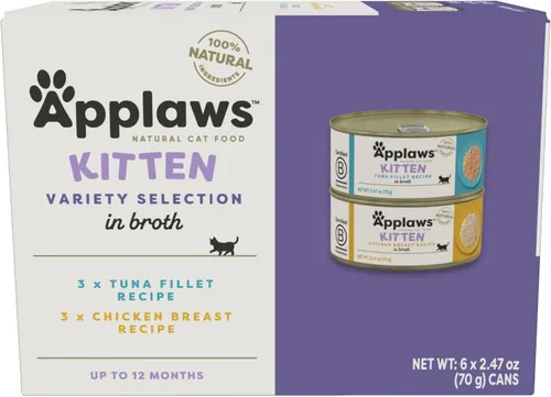 Miniatura 10 de Applaws Alimento húmedo natural para gatitos, ingredientes limitados y naturales, alto contenido de proteínas sin aditivos artificiales, filete