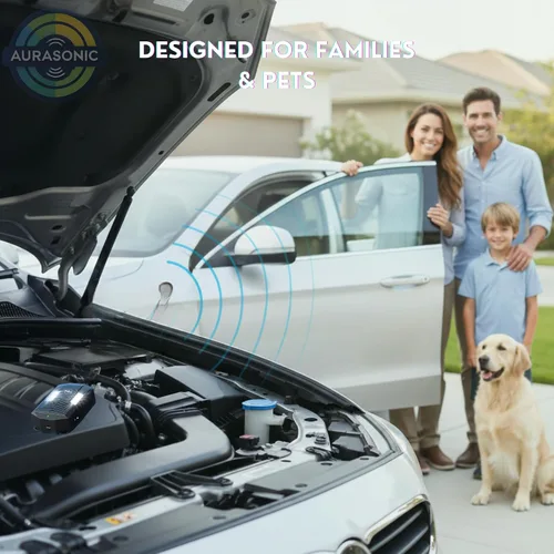 Miniatura 7 de Aurasonic Repelente ultrasónico de plagas de roedores actualizado 2026 para motor de automóvil, repelente de ratones debajo del capó, trampas