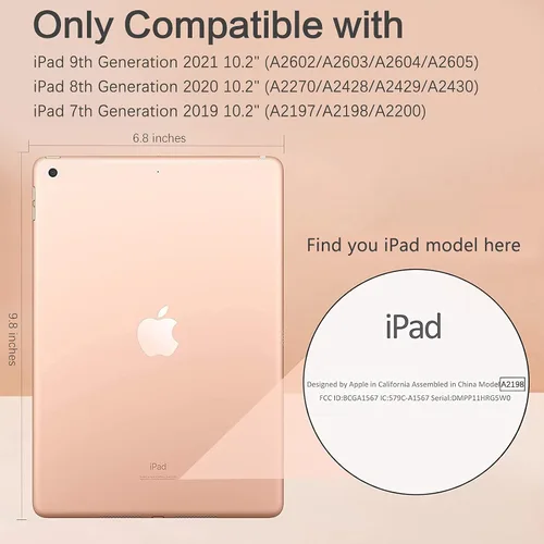 Miniatura 2 de BENTOBEN Funda para iPad de 9ª generación, funda para iPad de 8ª generación, funda para iPad de 7ª generación, iPad 10.2 2021/2020/2019, funda