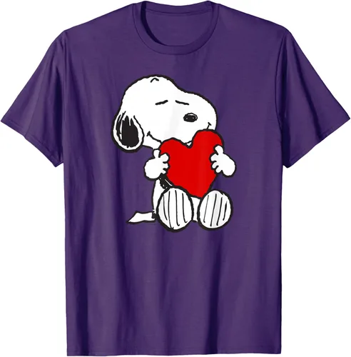 Miniatura 30 de Peanuts Camiseta de San Valentín Snoopy Hugging Heart, Negro