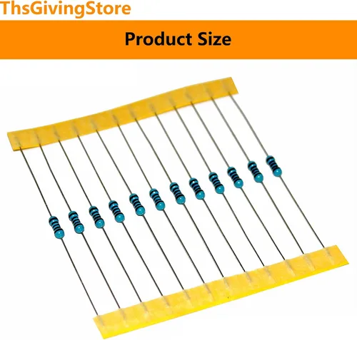 Miniatura 4 de Kit surtido de resistencias de 73 valores de 1460 piezas, 1 ohmio - 680k Ohm 1/4w 1% Metal Resistors Kit con caja de almacenamiento para proyectos
