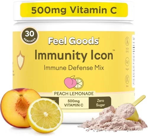 Miniatura 12 de Feel Goods Immunity+, apoyo inmunológico, hierbas orgánicas, 500 mg de vitamina C, paquetes de polvo cero azúcar, antioxidantes, zinc