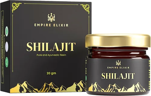 Shilajit - Tarro de resina pura del Himalaya de 0.71 onzas – por Empire Elixir de alta potencia de grado dorado para hombres y mujeres | Suplemento