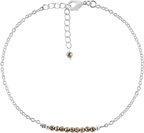 Miniatura 45 de YANARA Pulsera de tobillo para mujer, piedra de nacimiento natural, cuentas de piedras preciosas, tobillera delicada hecha a mano de 9 pulgadas +