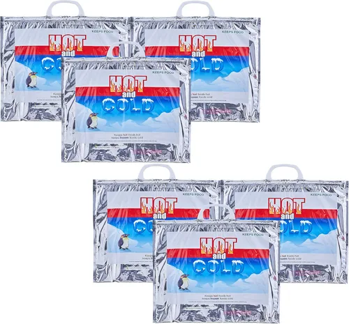 Miniatura 18 de Superio Bolsas aisladas para bebidas frías y calientes para entrega de alimentos, bolsas de compras de comestibles, almacenamiento de alimentos