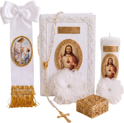 Juego de velas y Biblia de primera comunión en español para niño - Biblia y Vela de Primera comunión para niño - Vela para Primera comunion - Juego