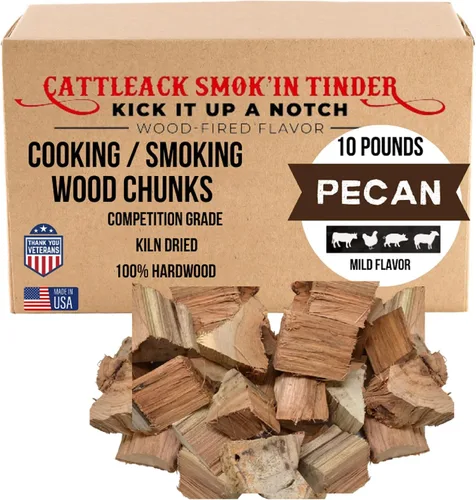 Miniatura 13 de Cattleack Smok'in Tinder Trozos de madera para ahumar carne, eleva tu barbacoa con trozos de parrilla de primera calidad, aproximadamente 10 libras
