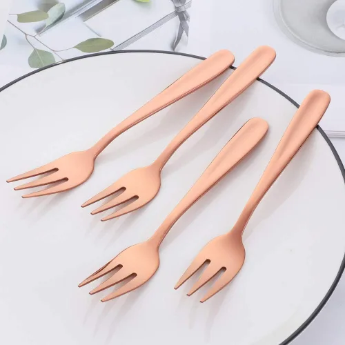 Miniatura 28 de Baikai - Juego de 12 tenedores para aperitivos, de acero inoxidable 18/10, con acabado de acero inoxidable, para cóctel, mini ensalada y fruta, 5.5